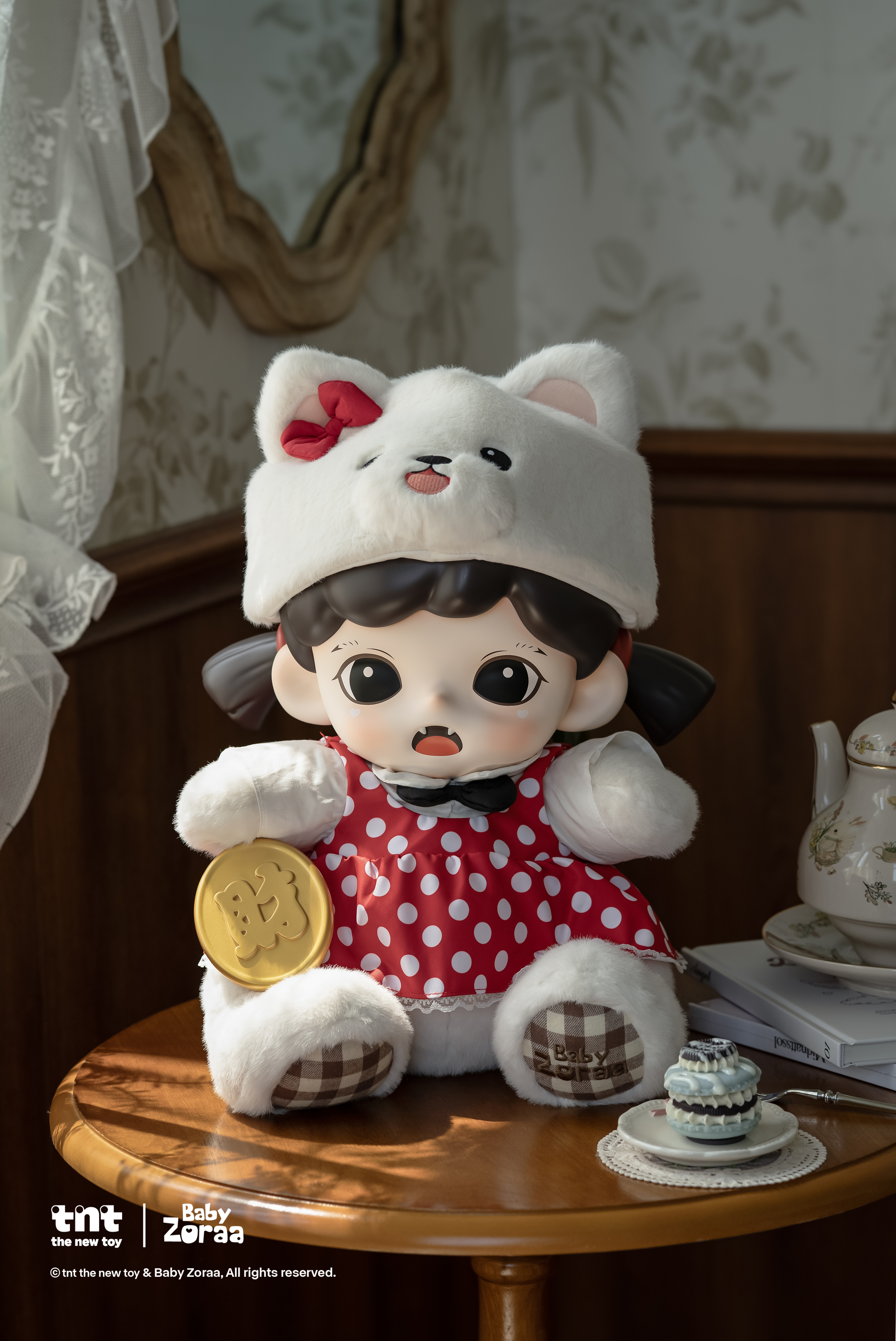 Zoraa招财布丁喵搪胶毛绒公仔